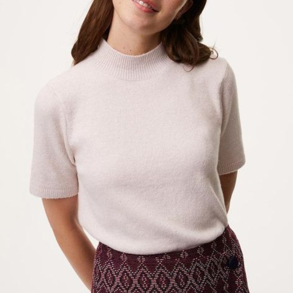 LOFT Mockneck Short Sleeve Sweater